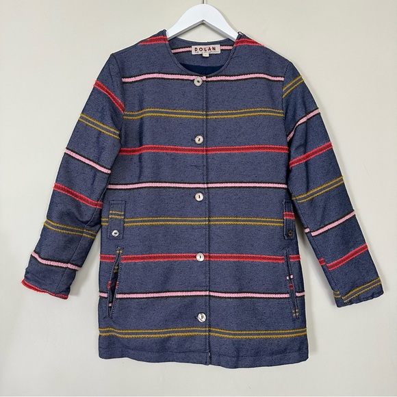 Anthropologie DOLAN Collection Piccadilly Striped Coat - Picture 4 of 11